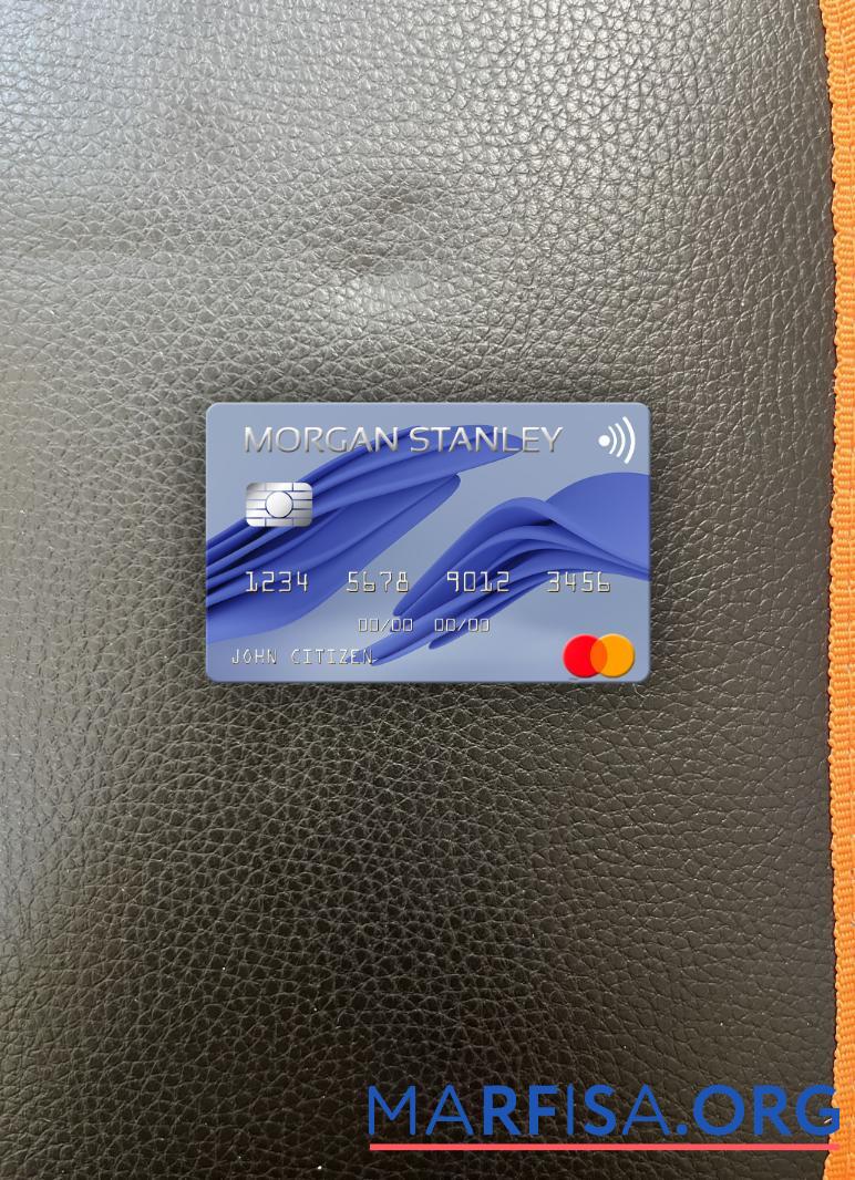 Realistic USA Morgan Stanley Bank mastercard photolook front template